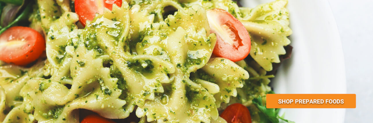 pasta with pesto and tomatoes